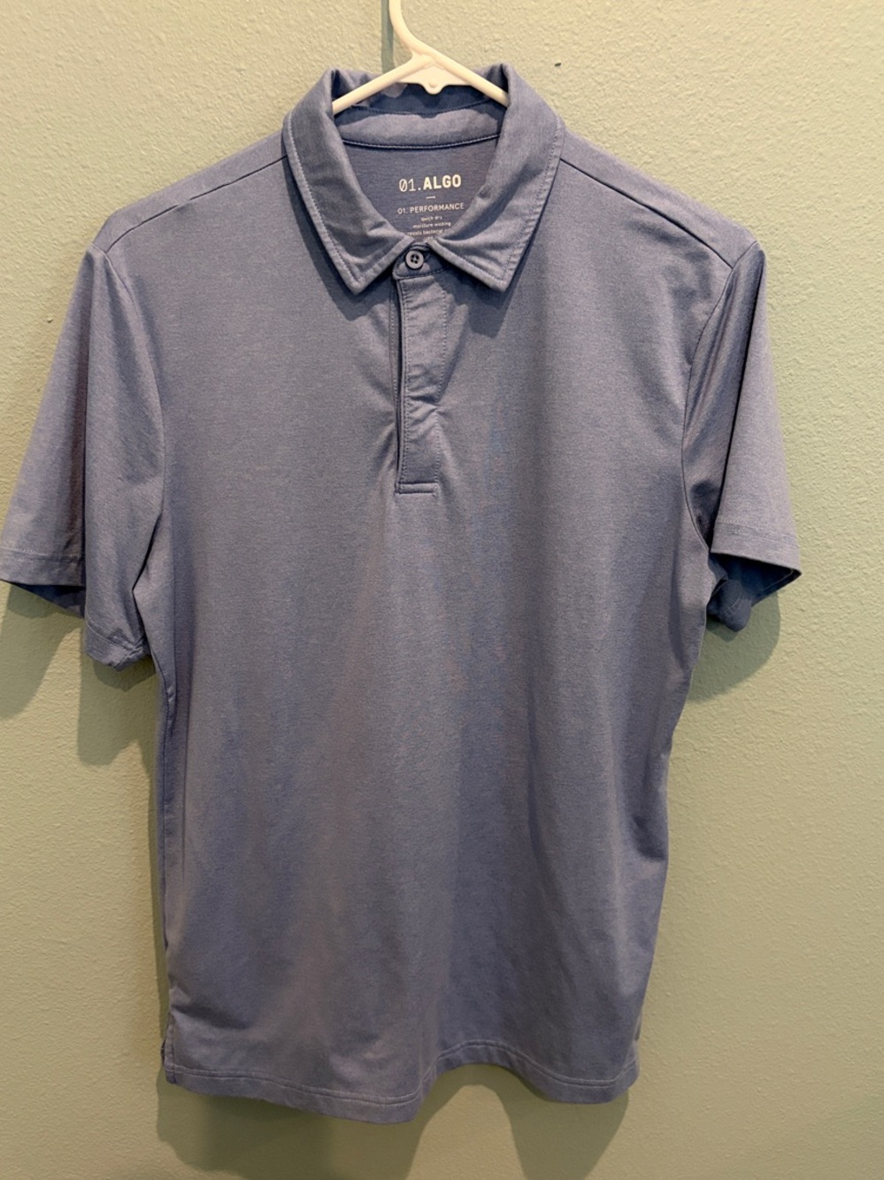 01. ALGO Men's Polo Shirt in Dusty Blue